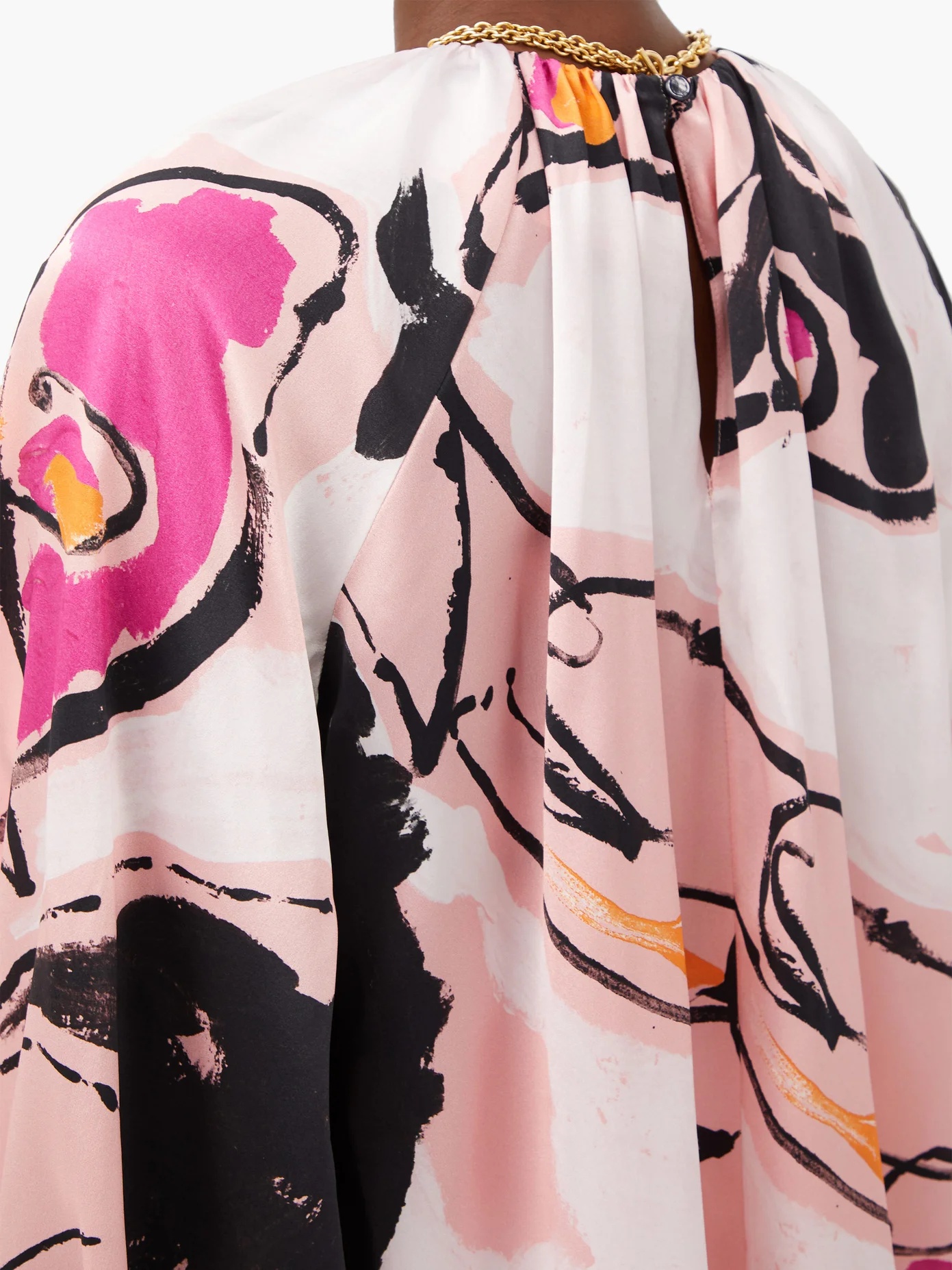 Pia abstract-print silk blouse - 4