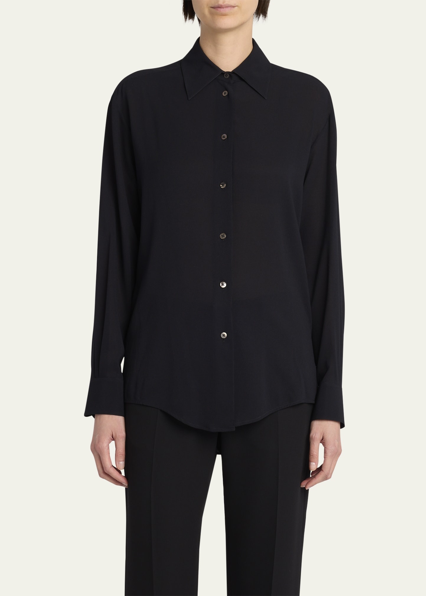 Elia Button Down Silk Blouse - 4