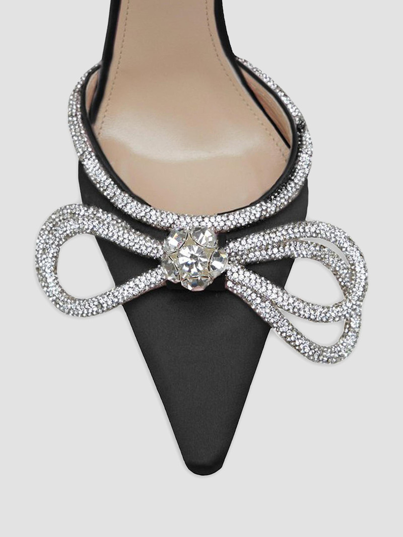 Double Bow crystal-embellished silk-satin point-toe pumps 4