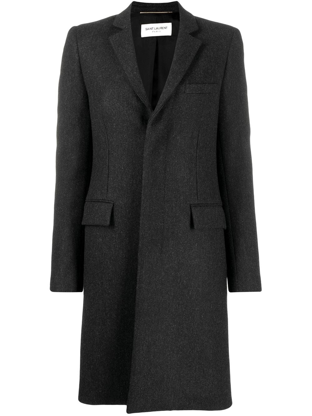 single breasted fitted coat - 1