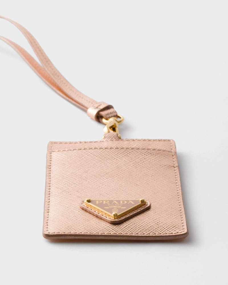 Prada Saffiano Leather Badge Holder outlook