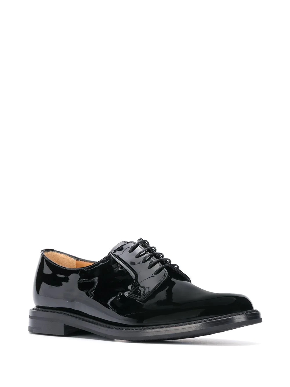 patent leather lace-up shoes - 2