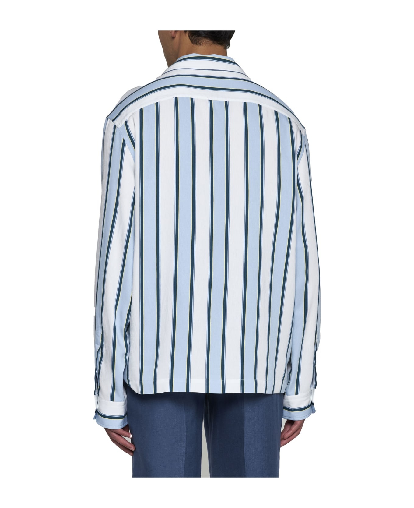 Striped Viscose-blend Shirt - 4