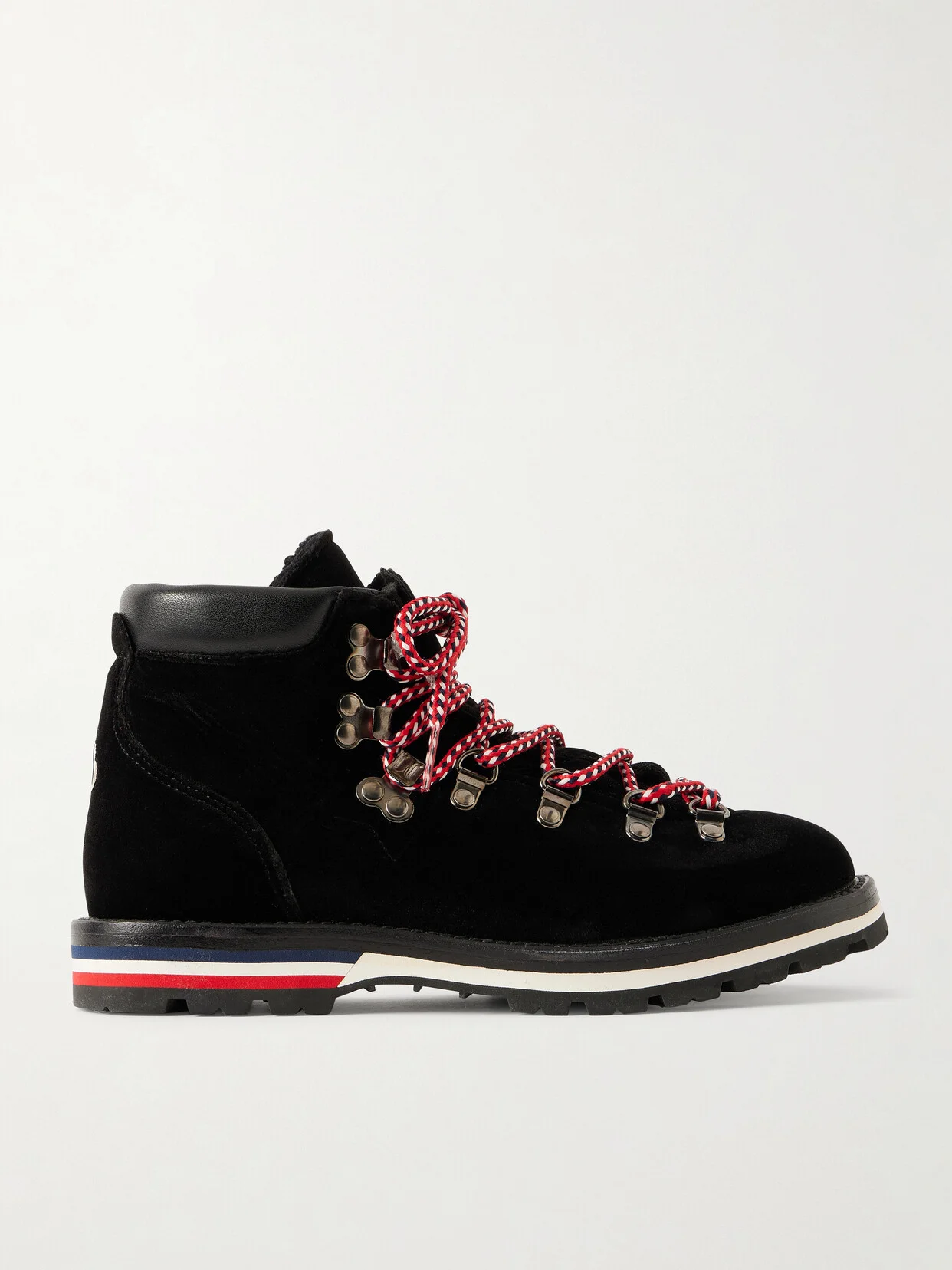 Blanche Shearling-lined Velvet Ankle Boots - 1