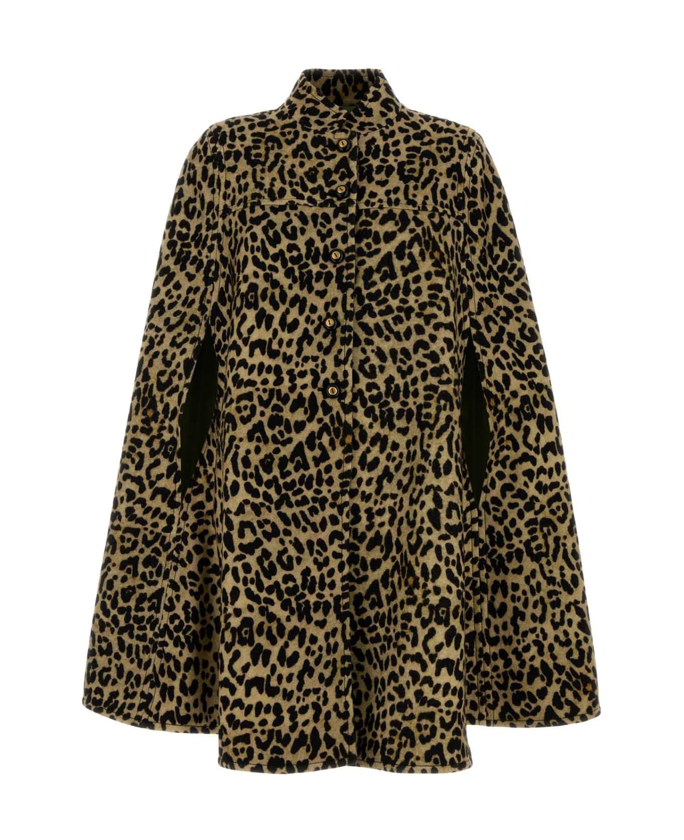 Printed Wool Cape - 1