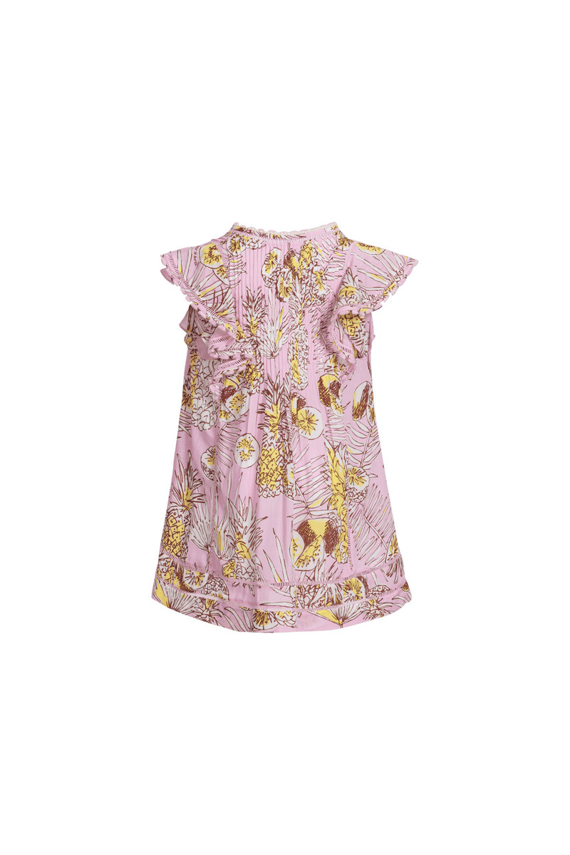 Poupette St Barth Mini Dress Camelia for girls - Pink Karibia outlook
