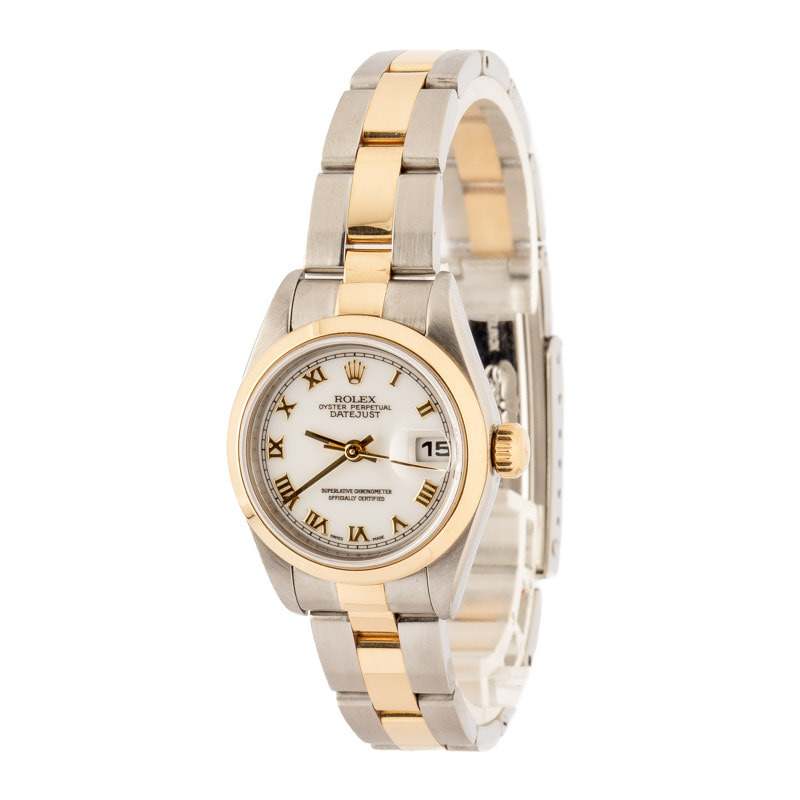 Lady Rolex Datejust 79163 White Roman Dial - 2