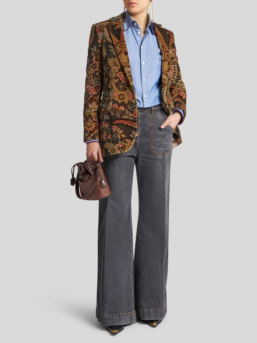 PRINTED VELVET JACKET - 2