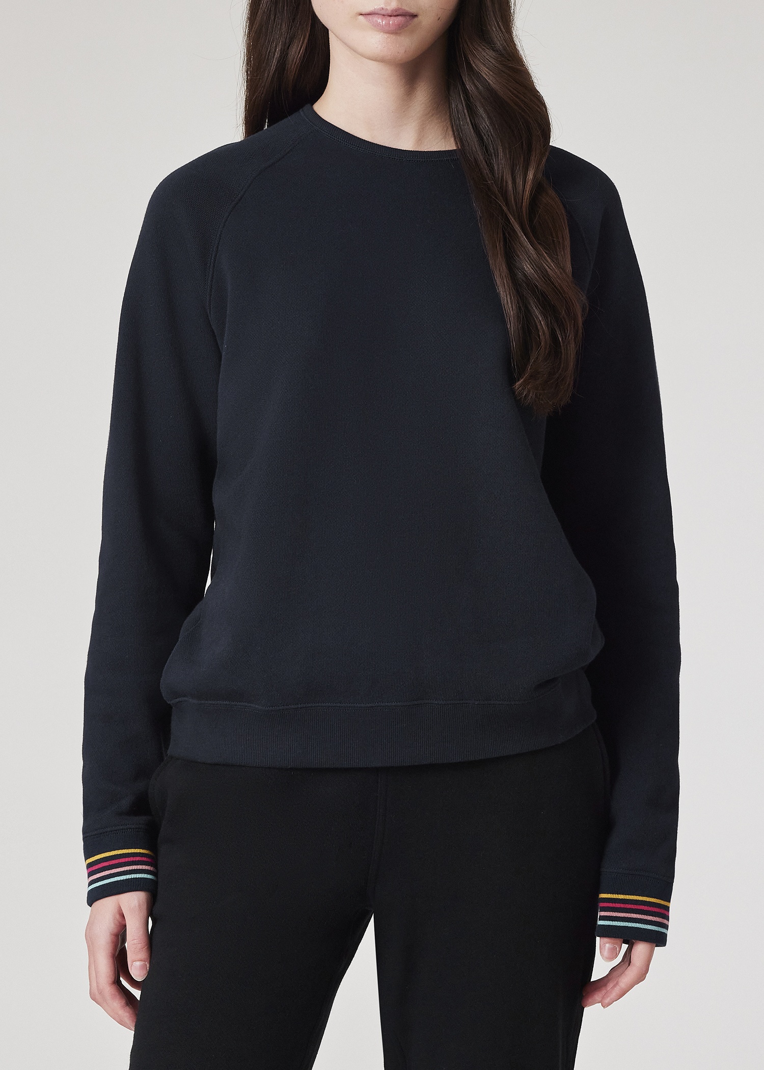 Women's Navy Lounge Sweatshirt With 'Swirl' Cuffs - 3