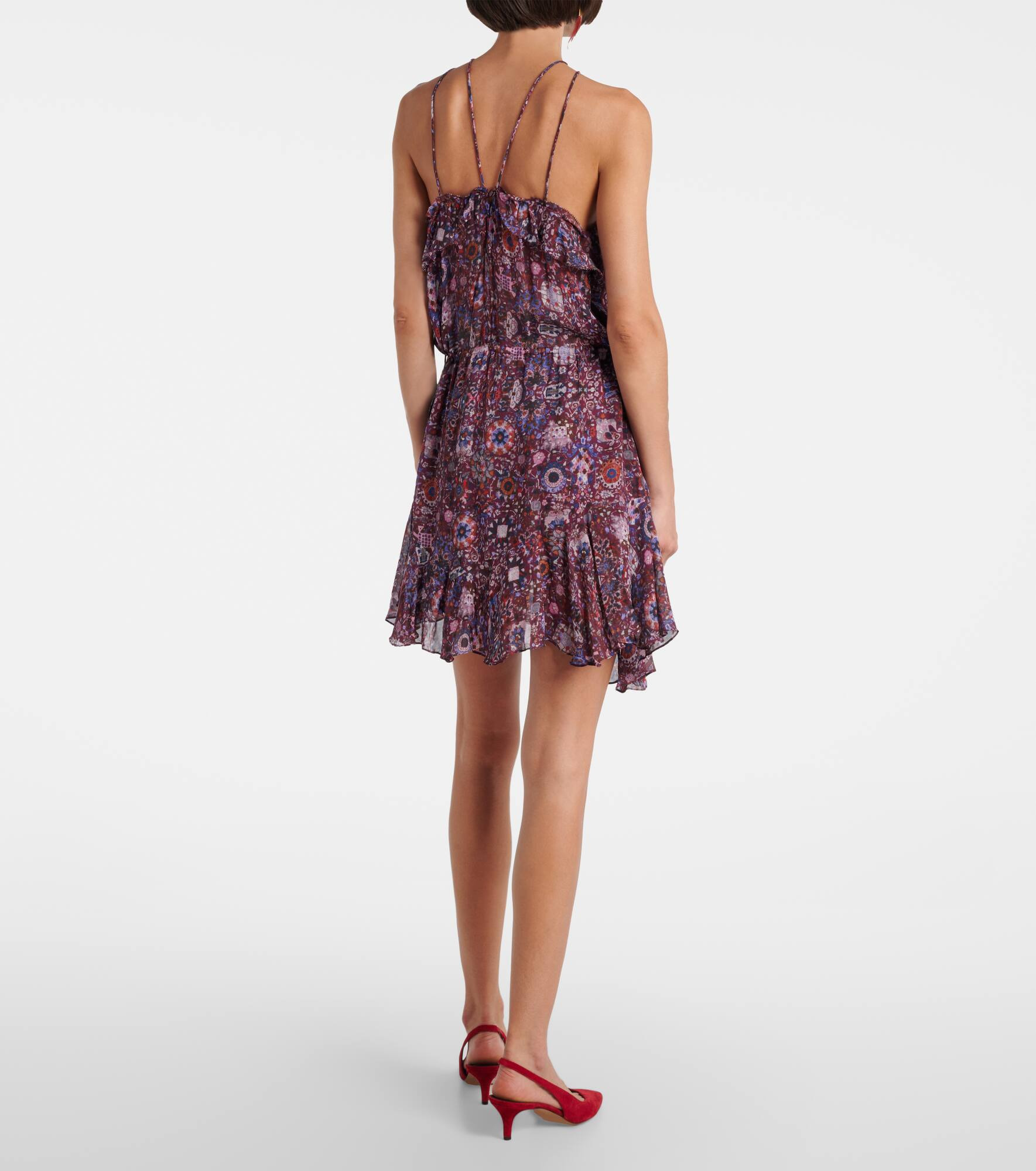 Betty floral halterneck minidress - 3