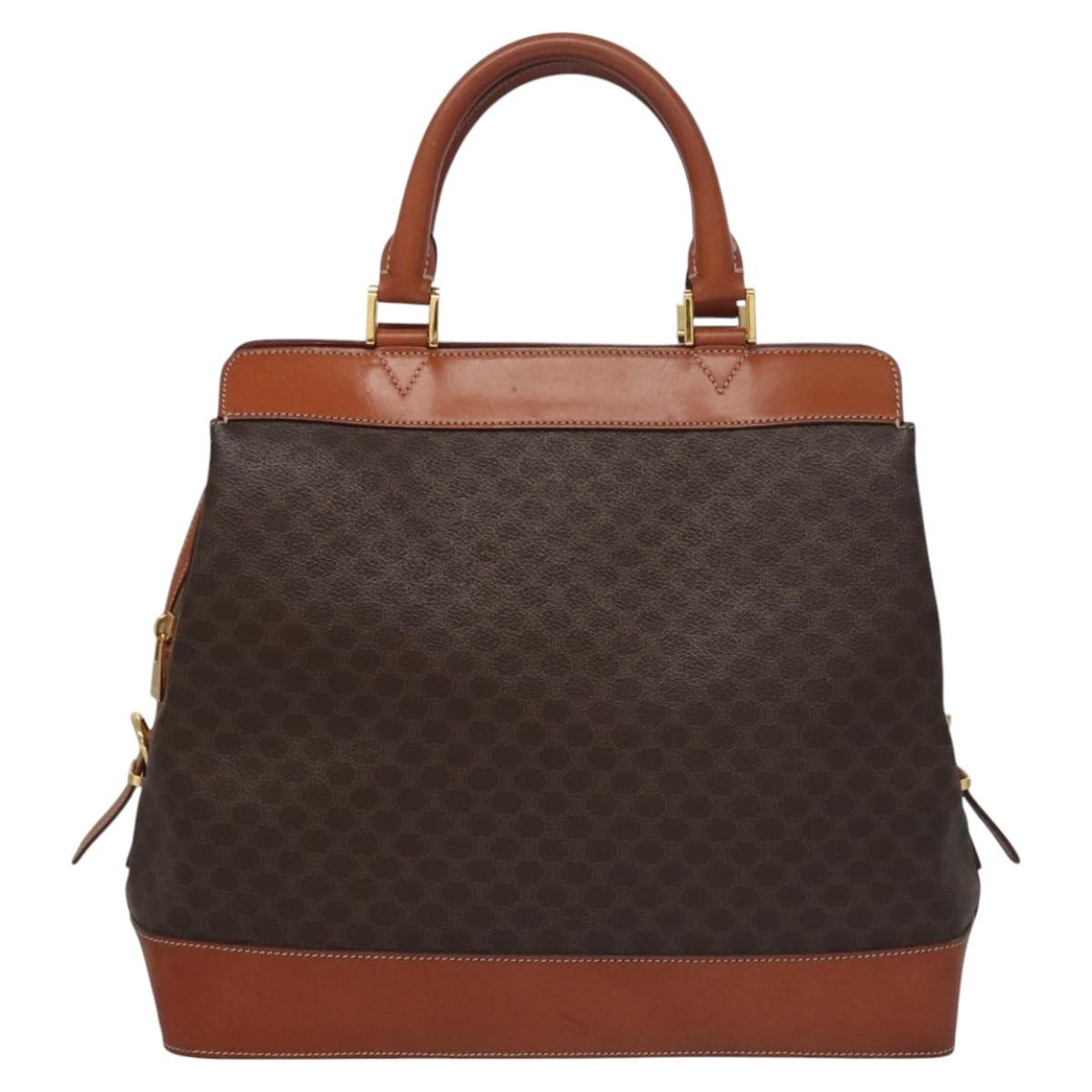 CELINE Macadam Canvas Hand Bag Pvc Leather Brown - 13