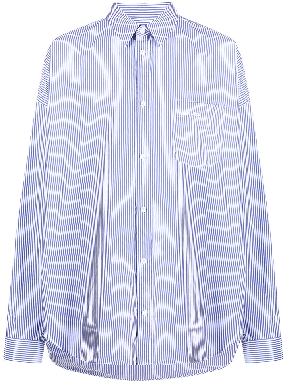 Cocoon oversized striped shirt - 1