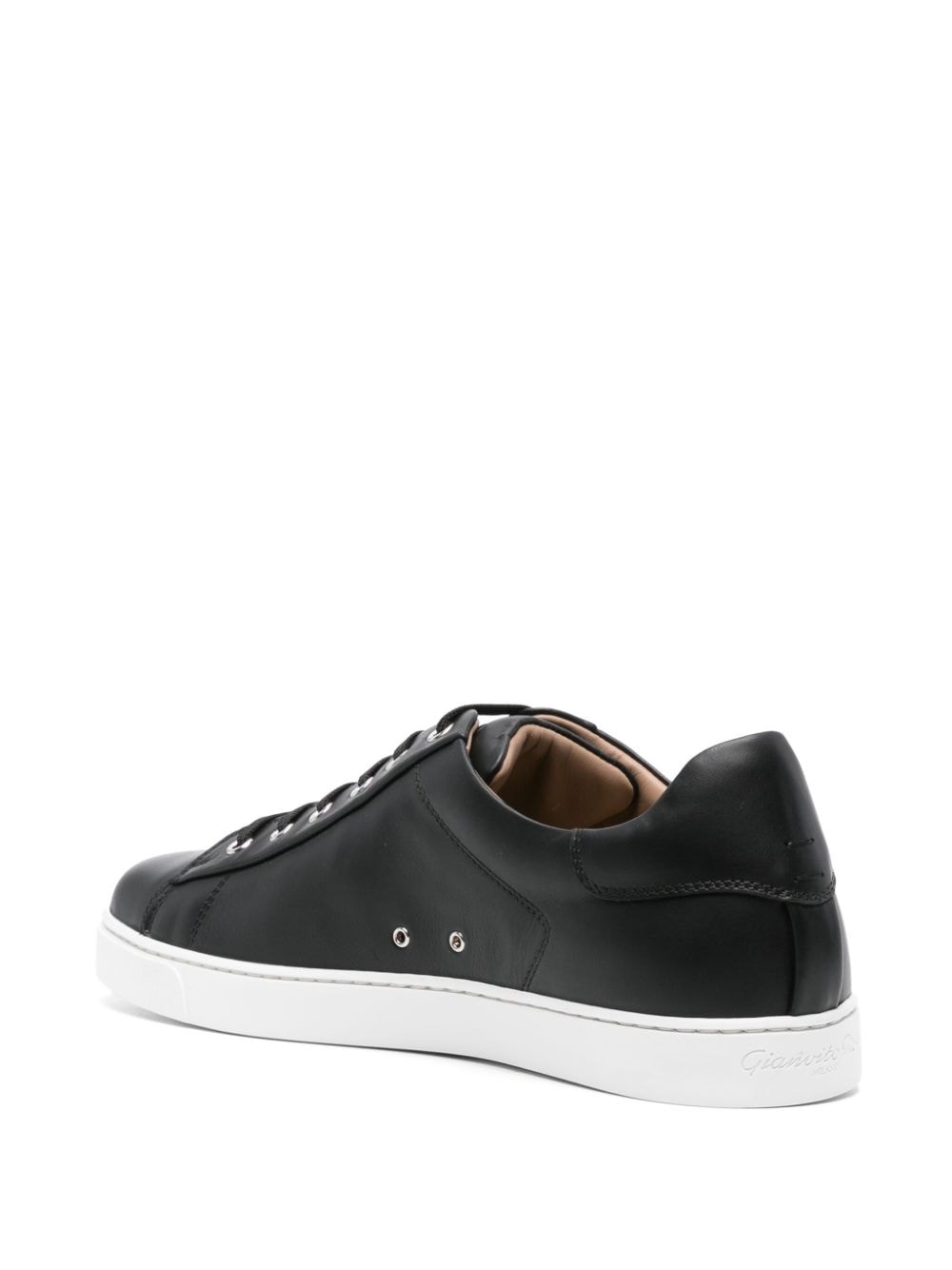 leather tonal sneakers - 3
