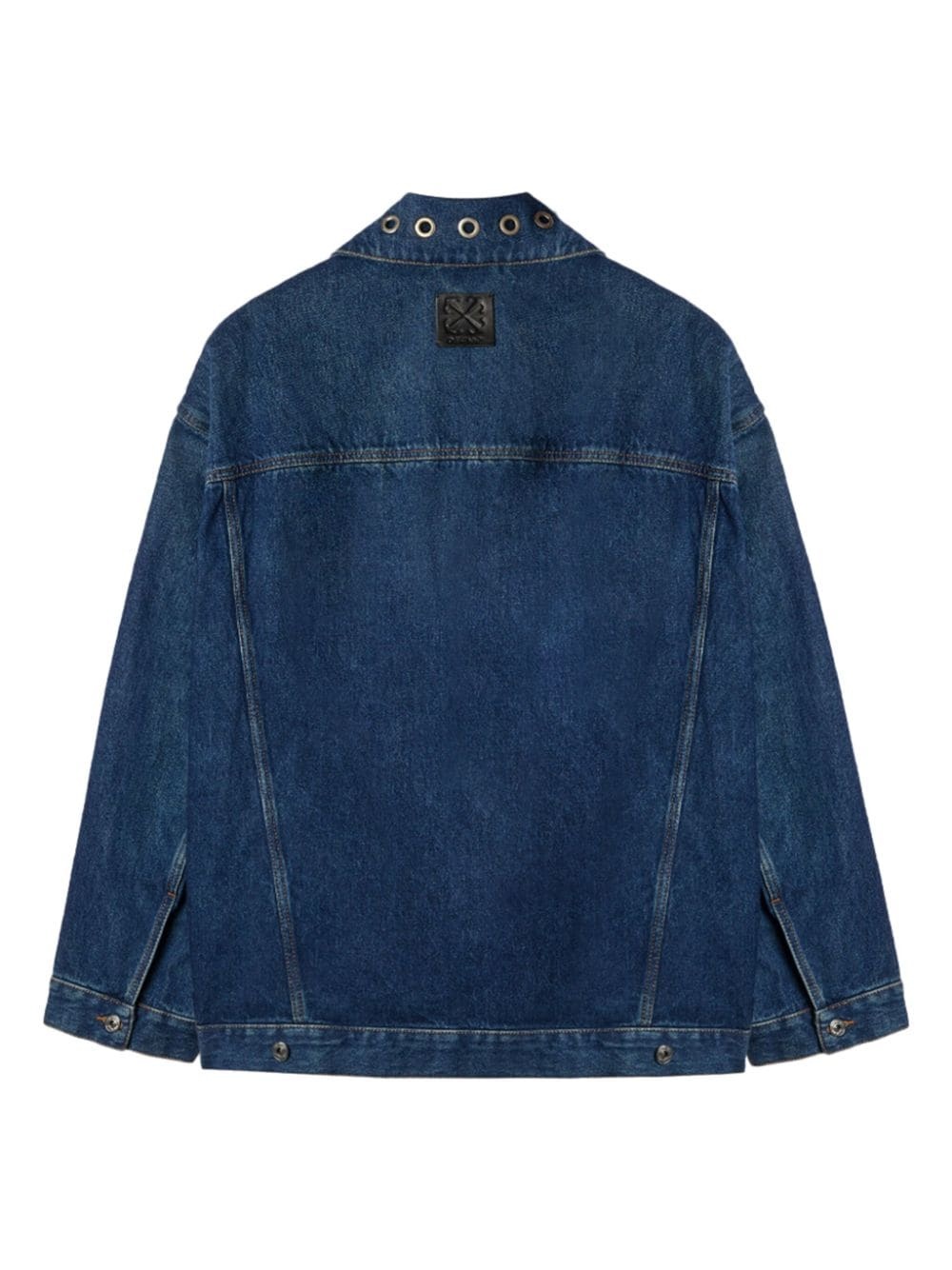 eyelet-embellishment denim jacket - 2