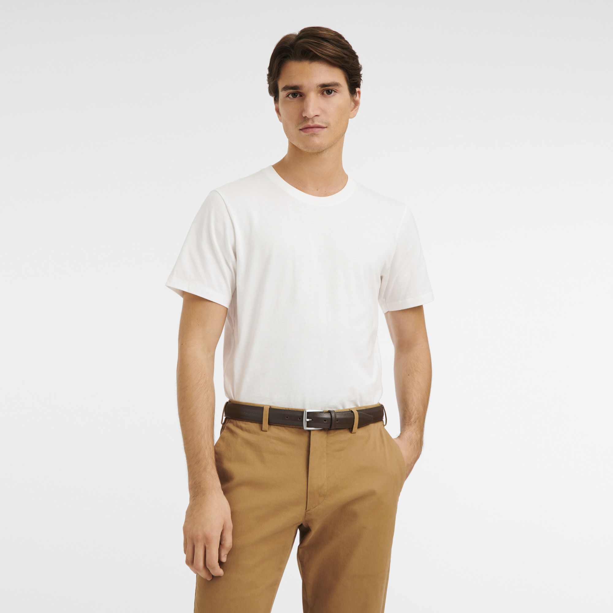 Végétal Men's belt Mocha - Leather - 2