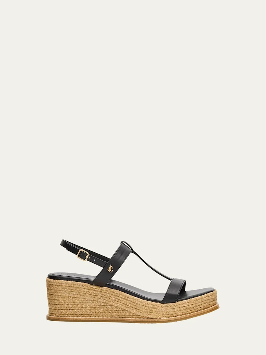 Theia 60 Vacchetta Wedge Sandals - 1