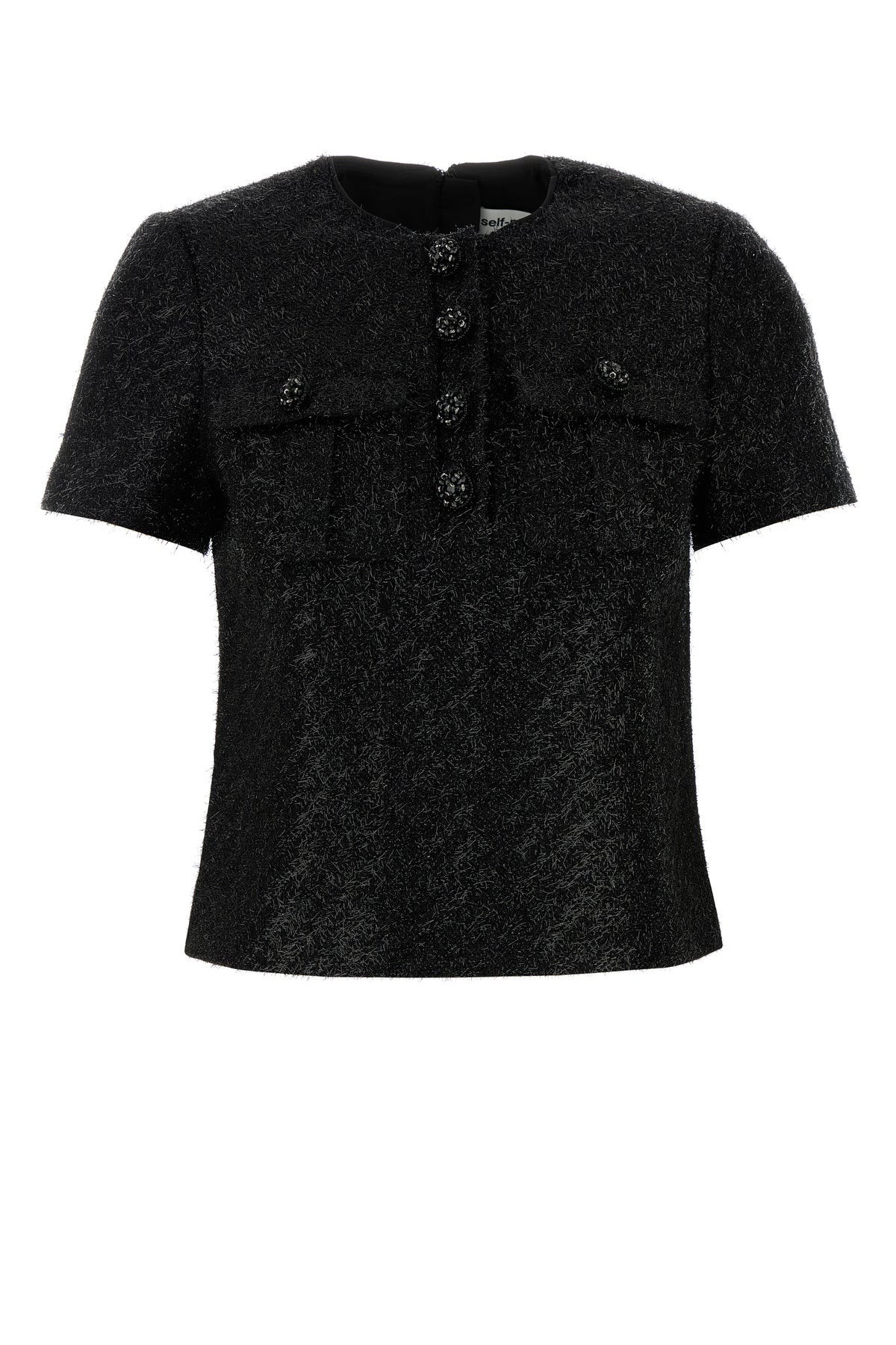 Black polyester blend top - 1