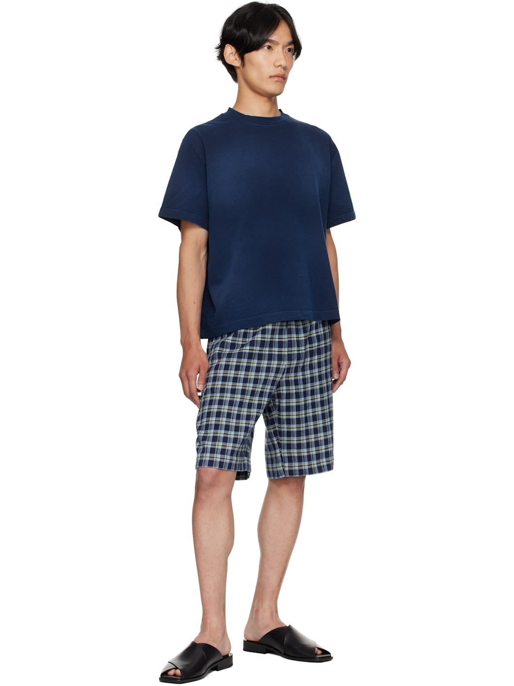 Navy Sunbleached Oversized T-shirt - 4