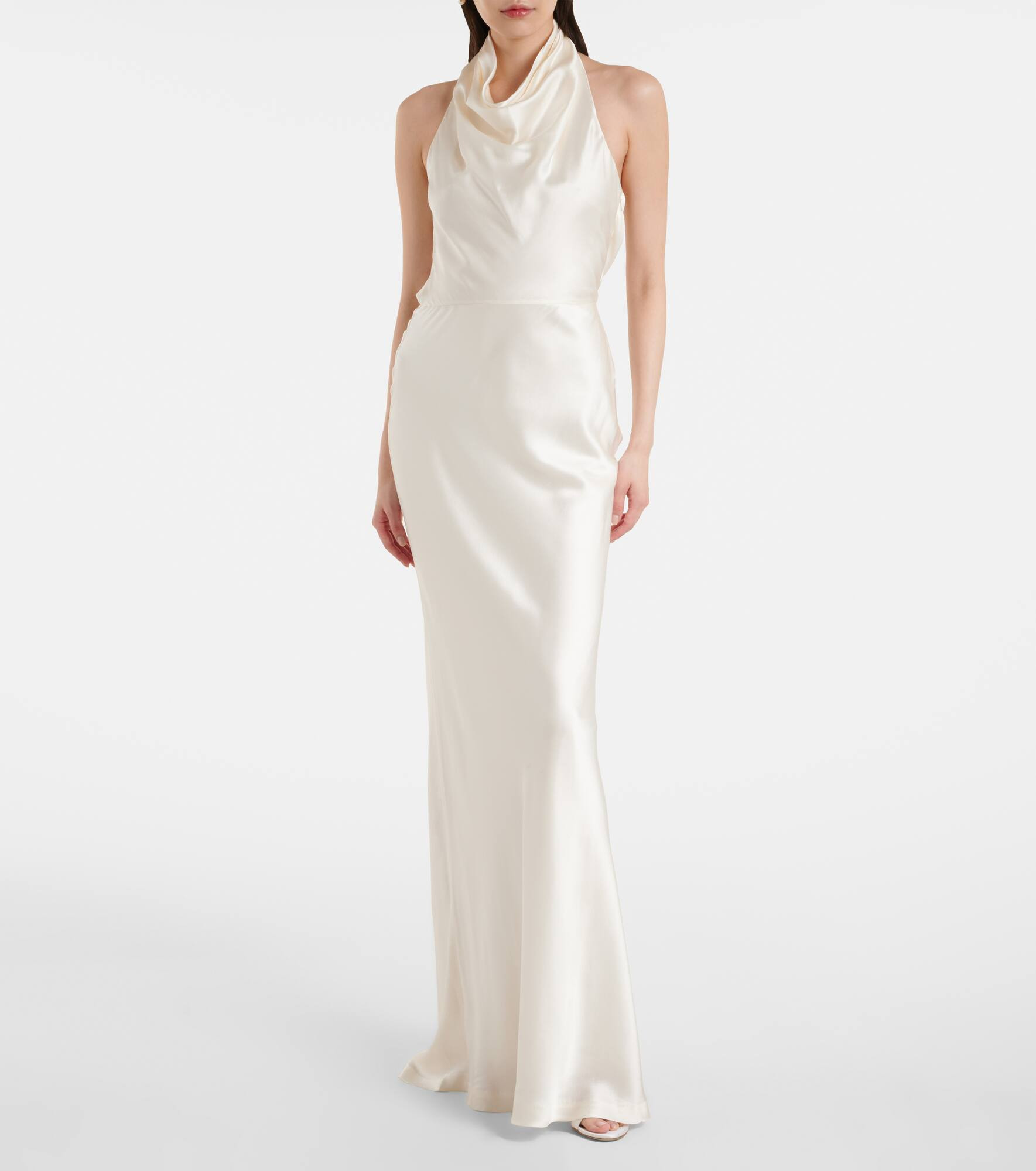 Bridal Attia halterneck silk gown - 2