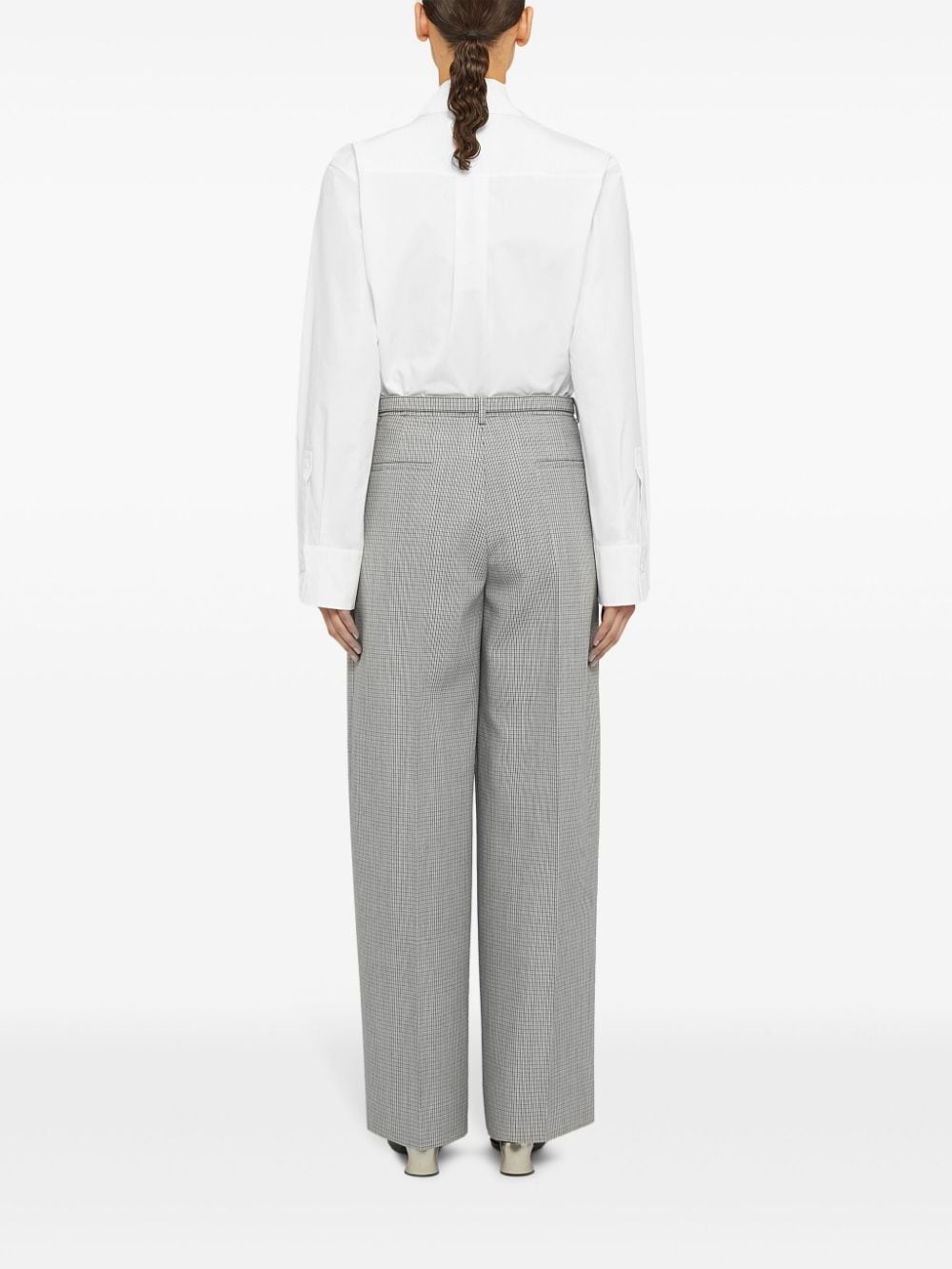 oversized-collar cotton shirt - 3