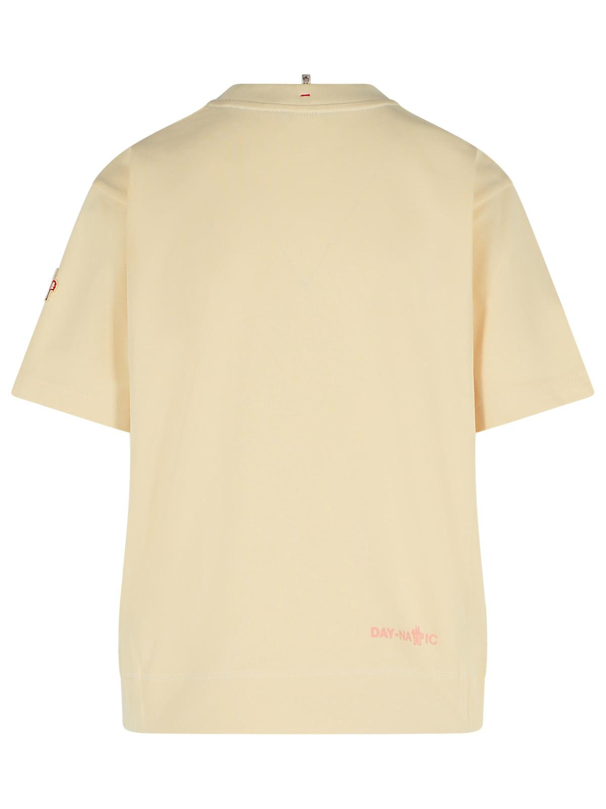 Moncler Grenoble Cream Cotton T-Shirt Women - 3