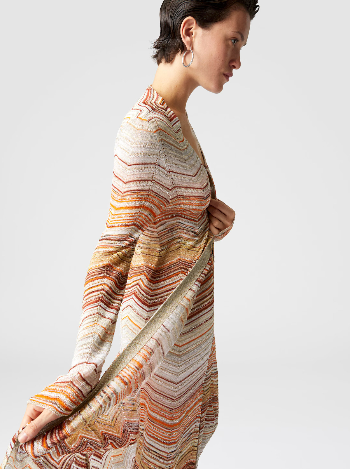 Long Cardigan Brown Multi - 4