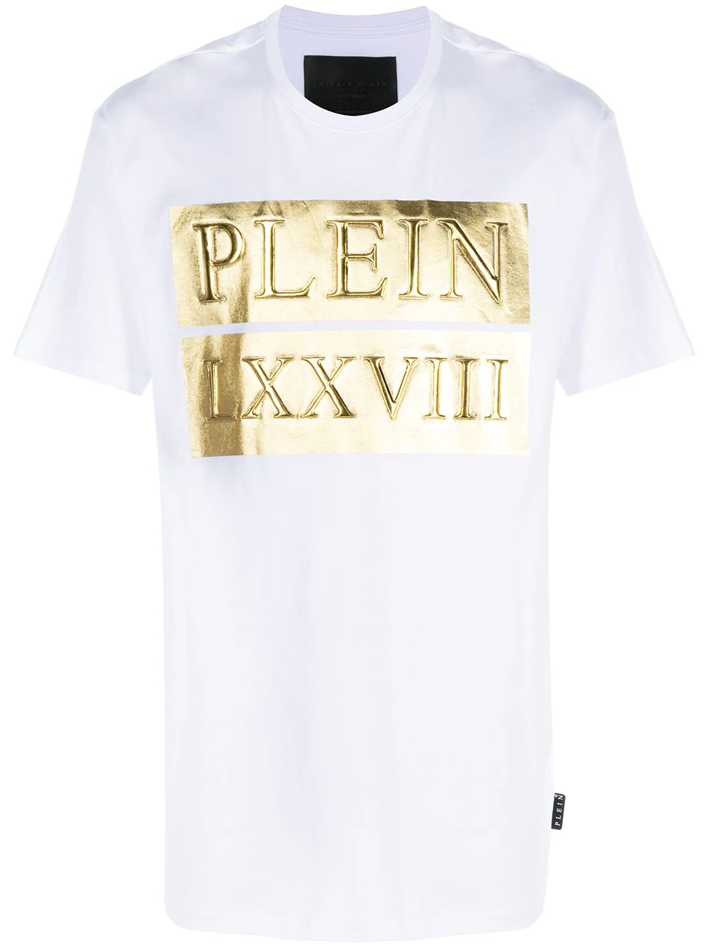 round neck gold logo T-shirt - 1