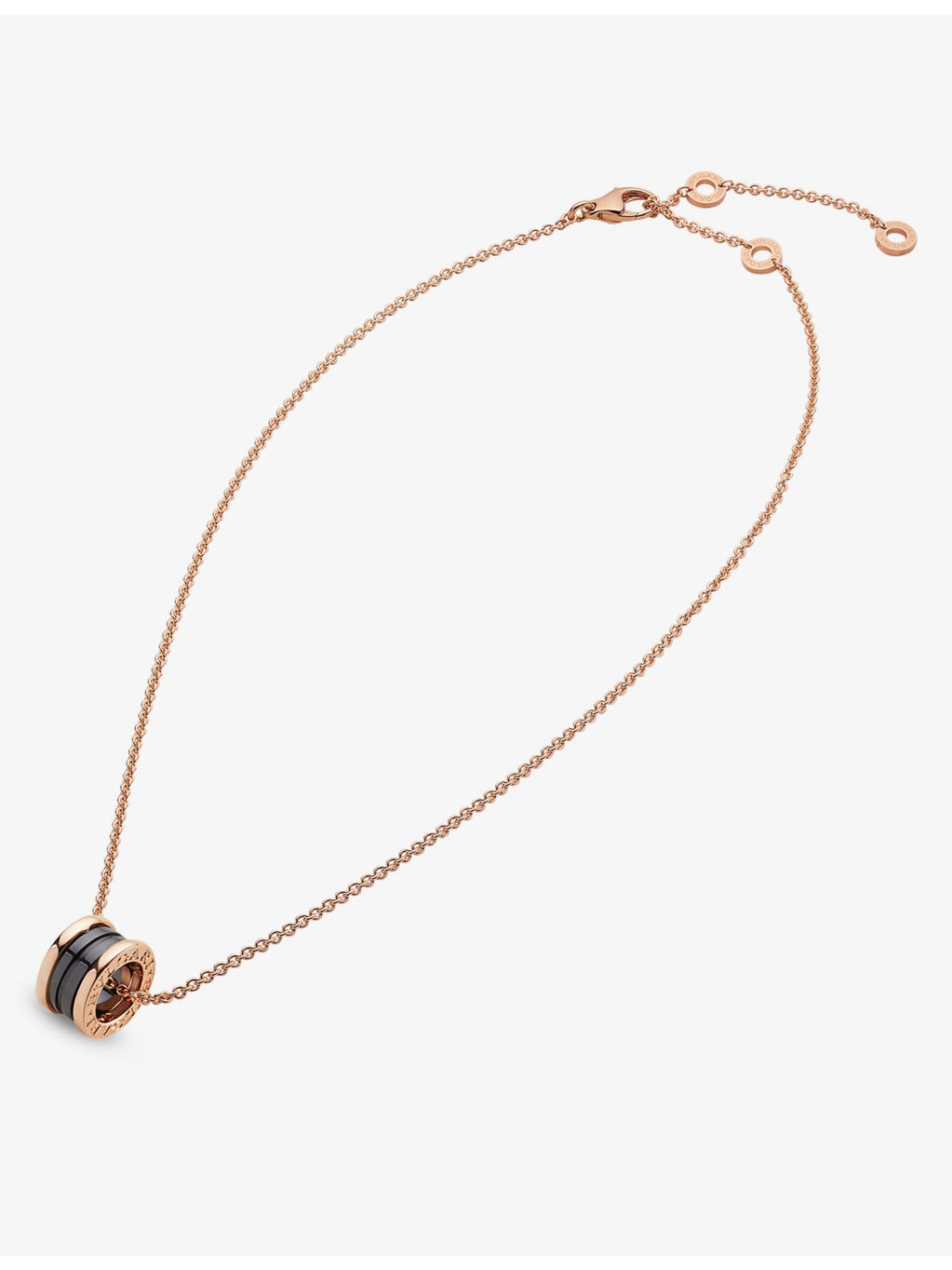B.zero1 18ct rose-gold and ceramic pendant necklace - 3