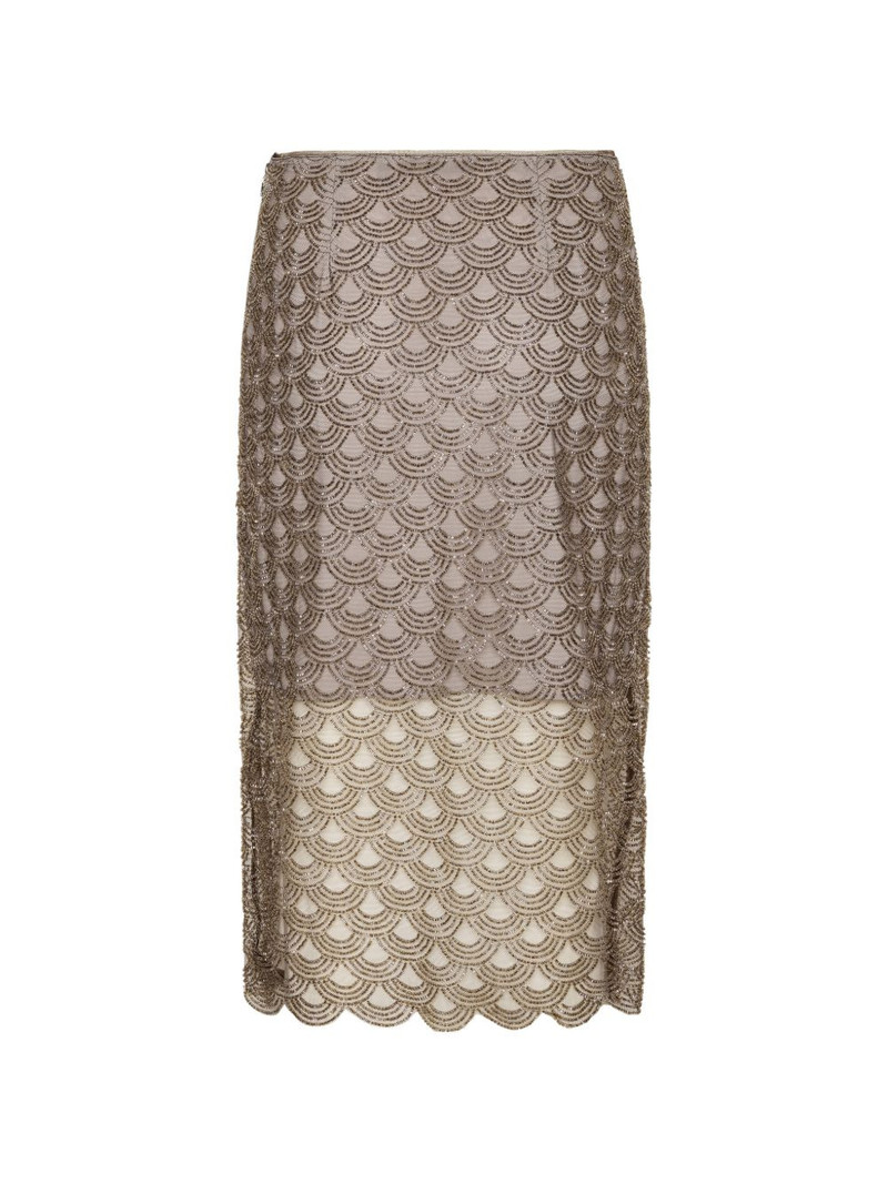 sequin-embellished midi skirt 6
