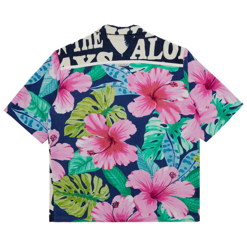 Marine Serre Marine Serre Regenerated Jersey Jacquard Towels Bowling Shirt 'Multicolor' outlook