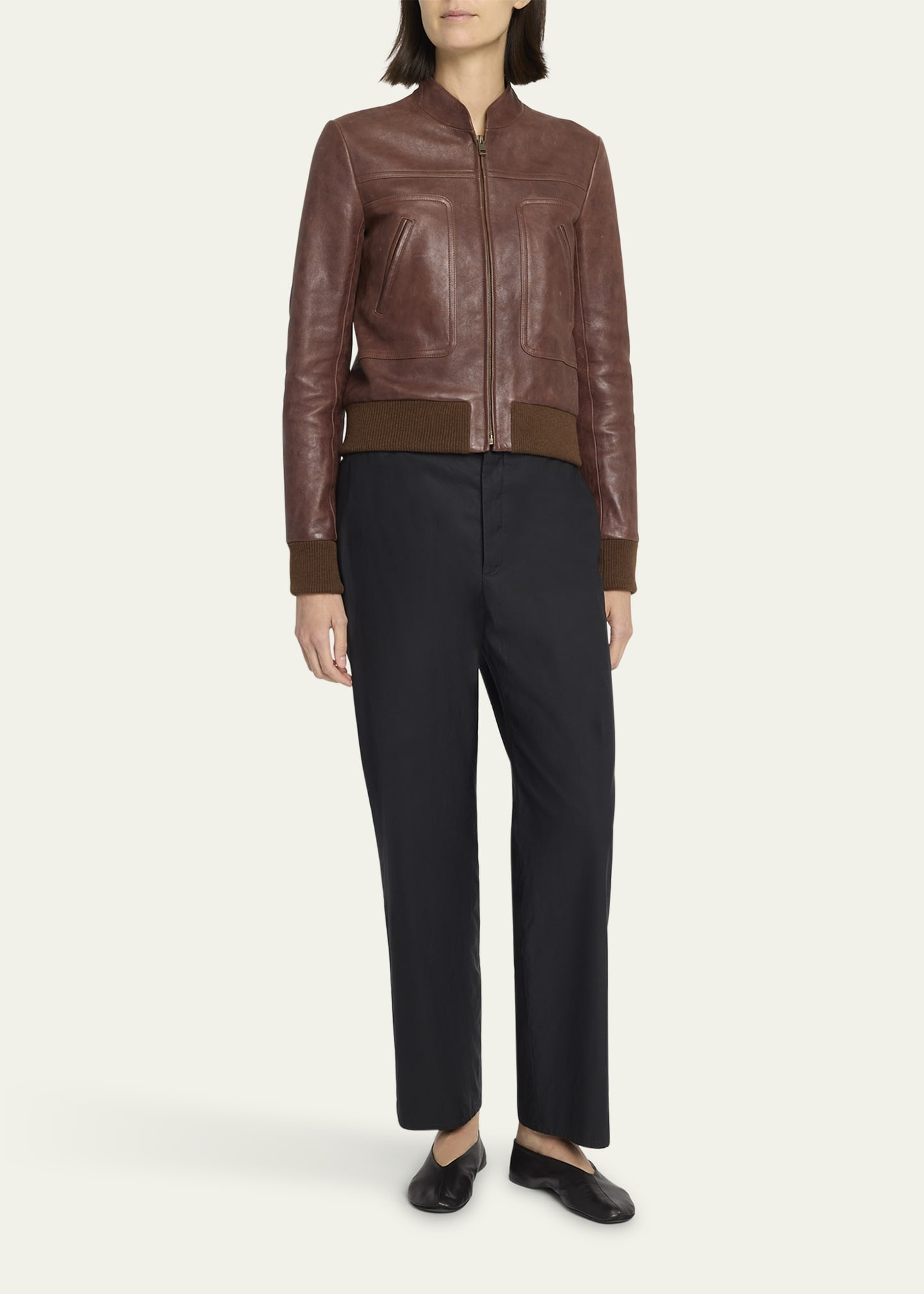 Bader Leather Aviator Jacket - 2