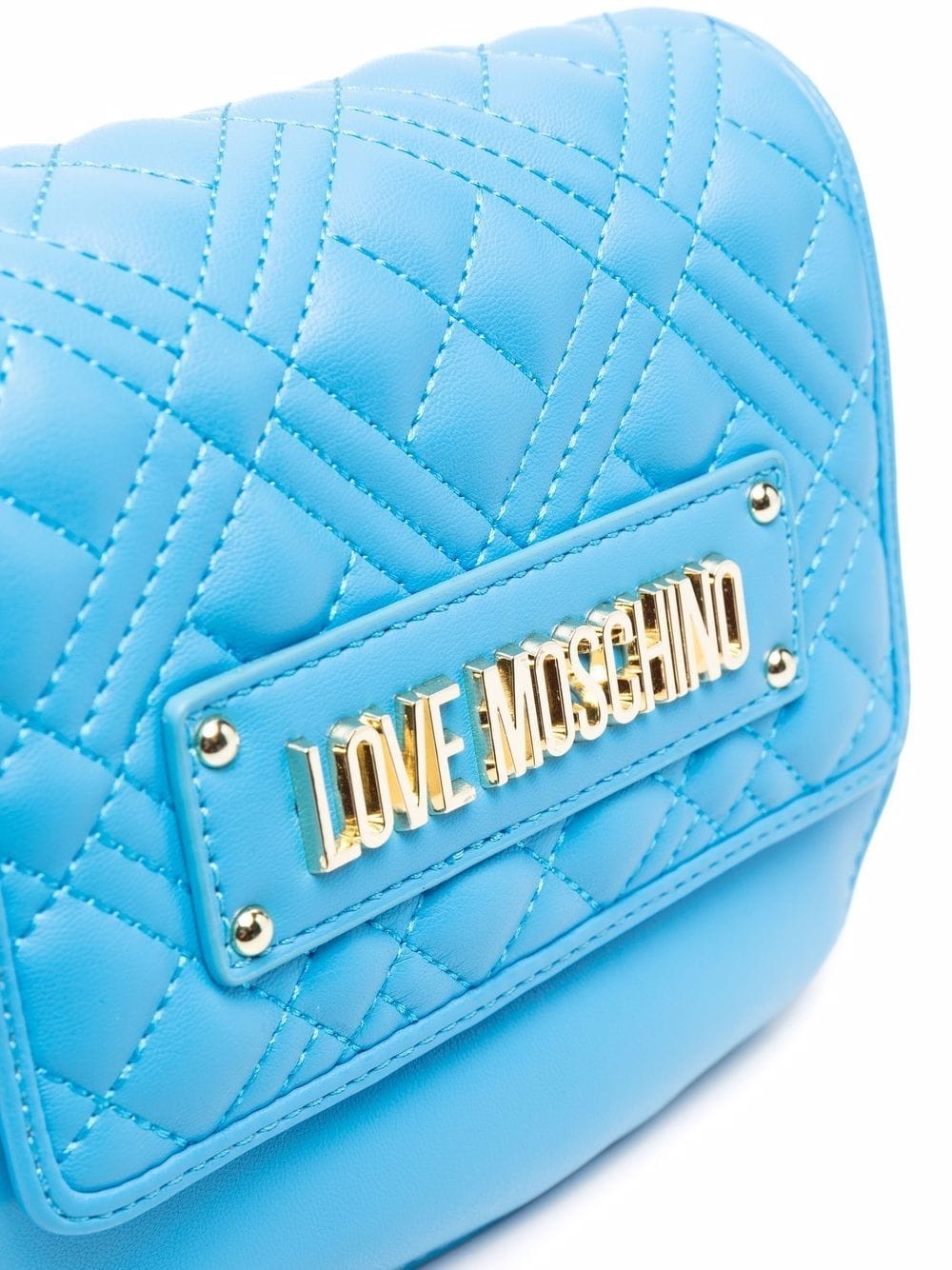 logo-plaque quilted crossbody bag - 5