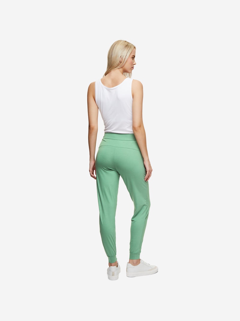 Women's Track Pants Basel Micro Modal Stretch Sage Green - 5