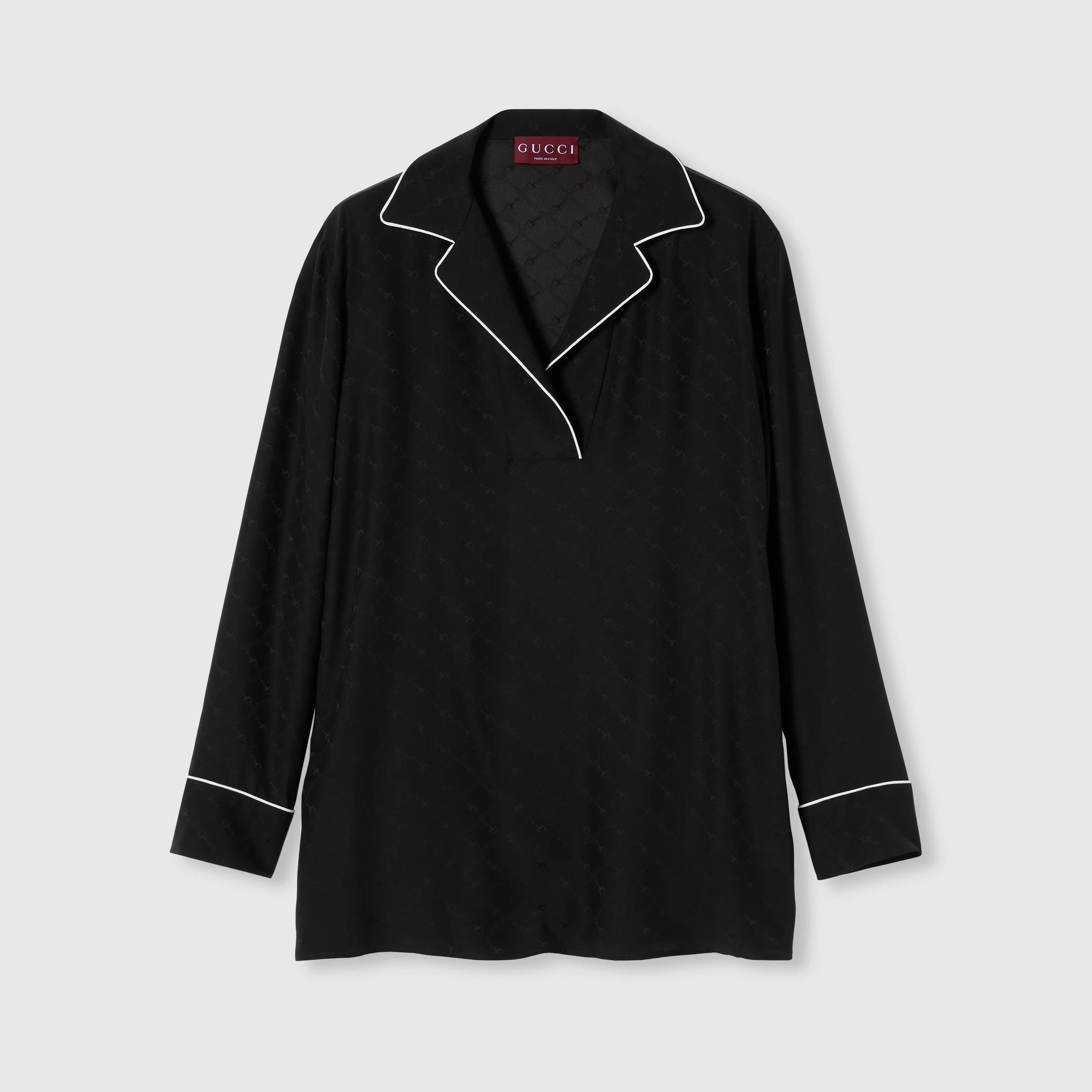 Horsebit silk jacquard T-shirt - 1