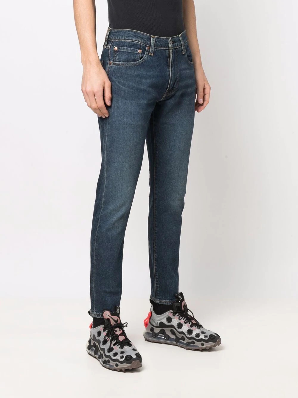 faded slim-fit jeans - 3