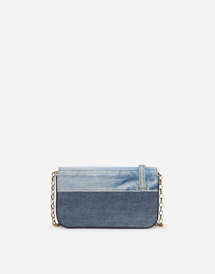 DG Girls clutch in patchwork denim and plain calfskin - 4