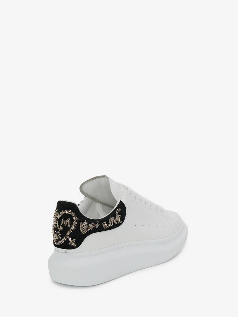 Men's Oversized Sneaker in White/black/silver - 3