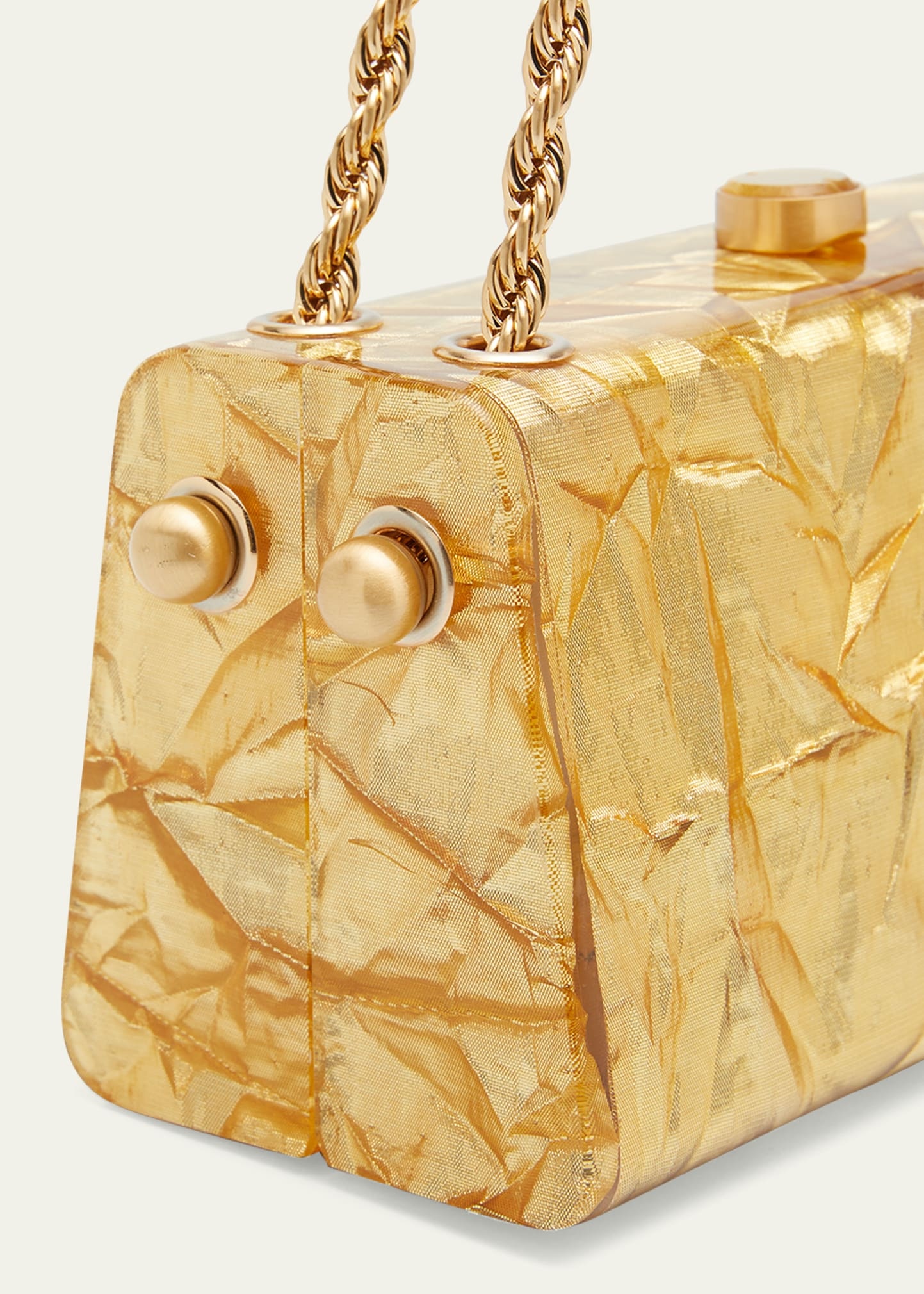 Hajar Crinkled Acrylic Chain Shoulder Bag - 5