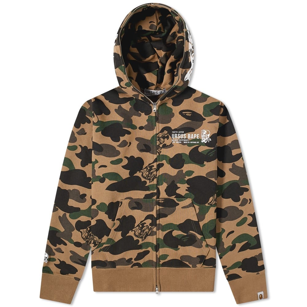 A Bathing Ape Ursus Camo Full Zip Hoody - 1