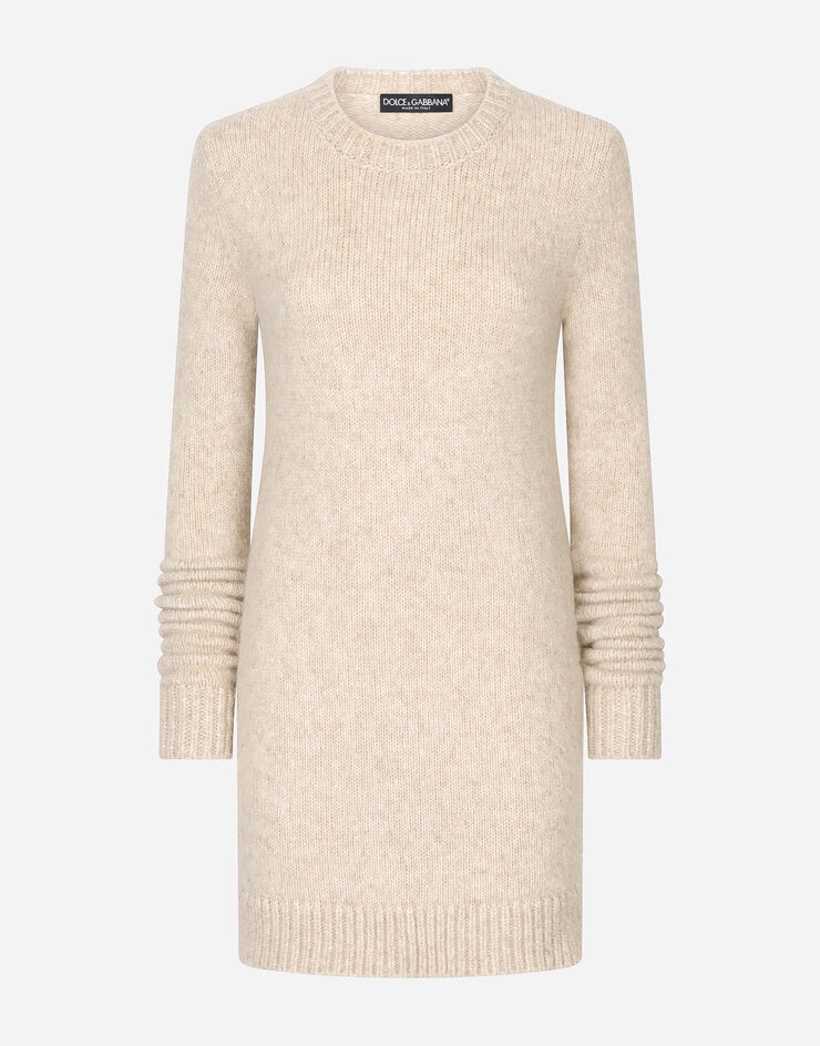 Llama wool round-neck dress - 1