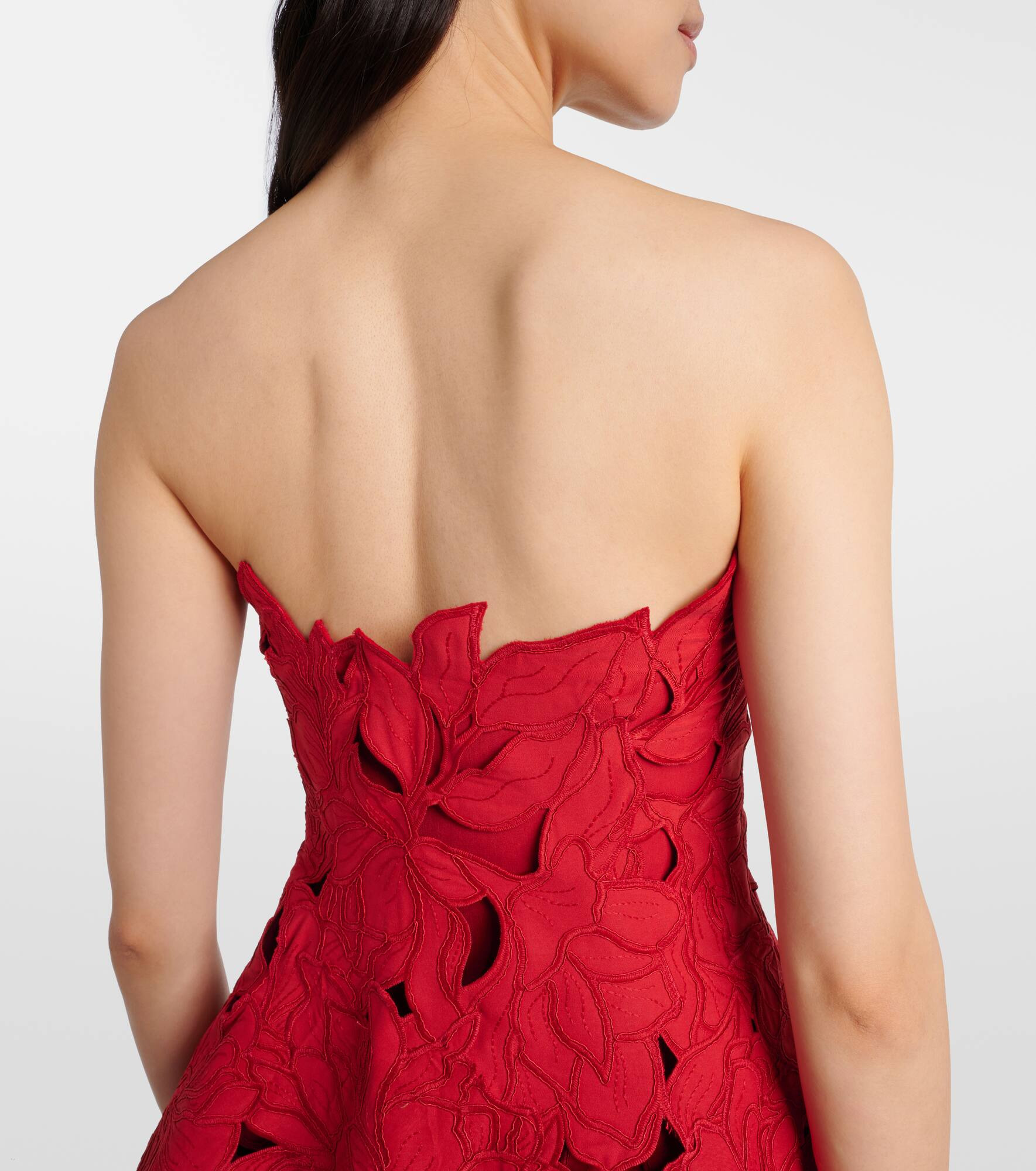 Audrey peplum lace midi dress - 7
