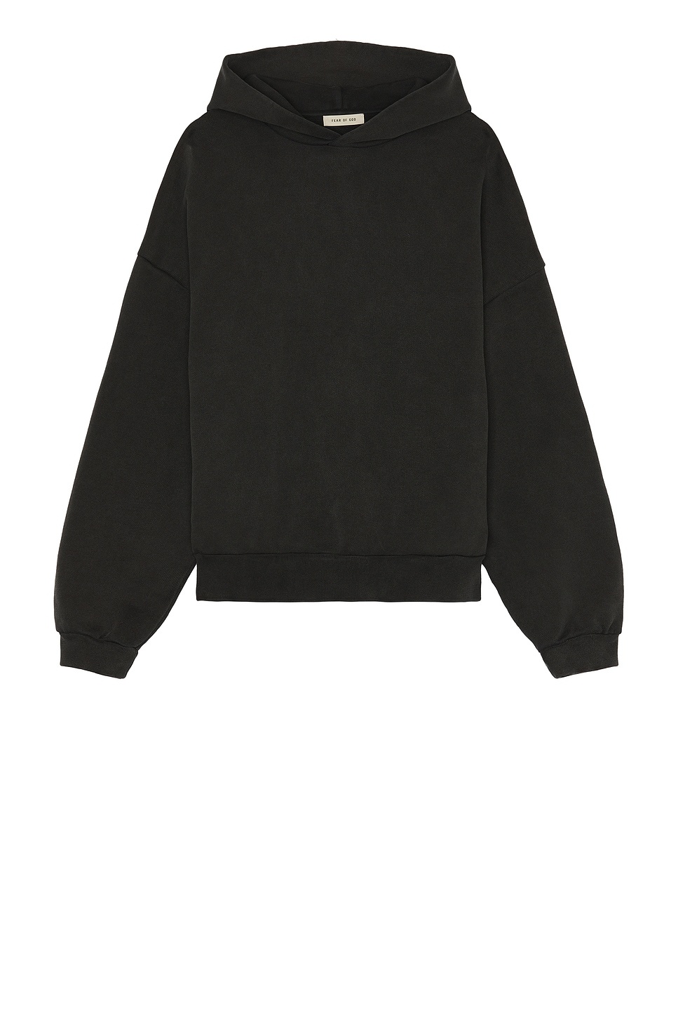 French Terry Overlapped Thunderbird Grey Print Hoodie - 2