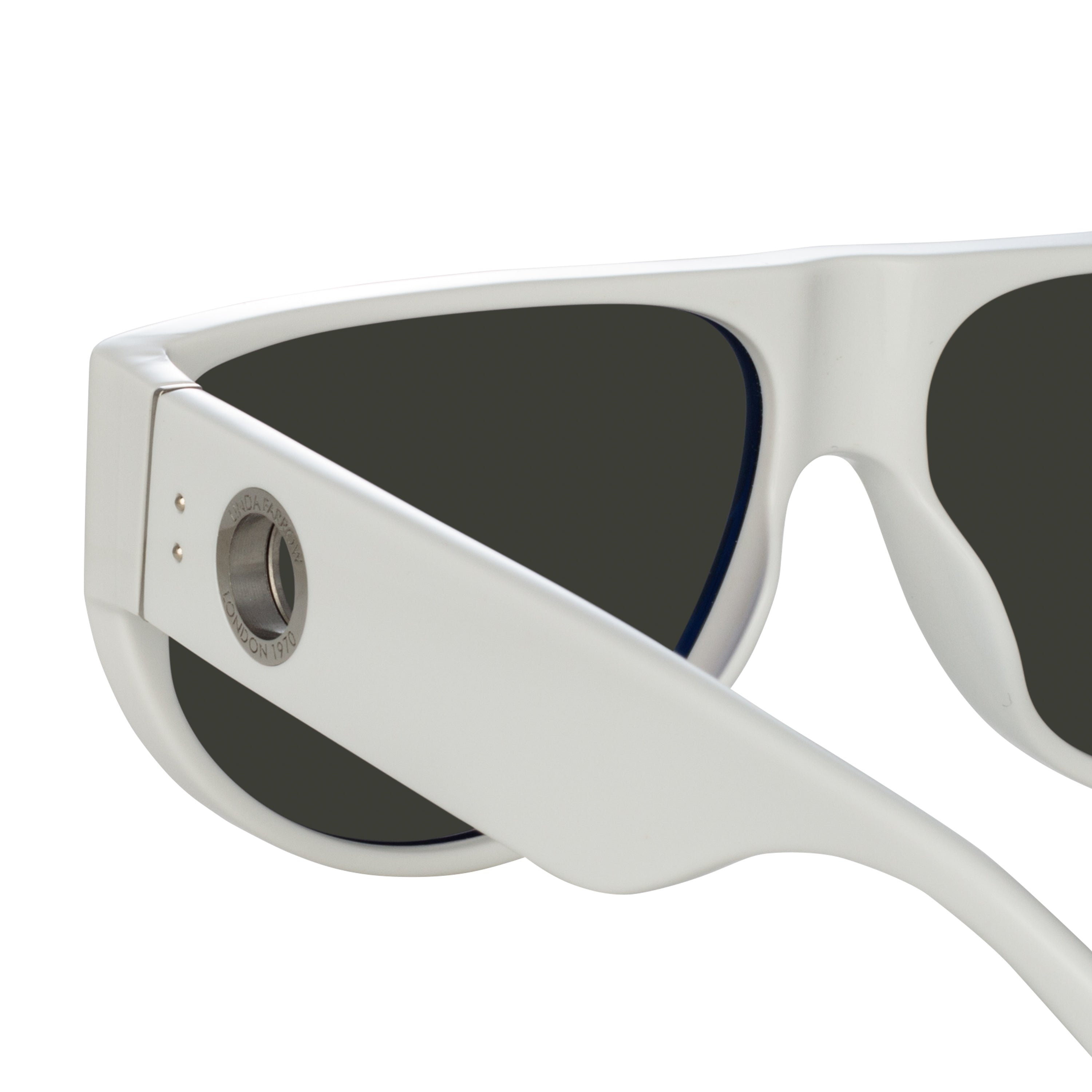 ELODIE FLAT TOP SUNGLASSES IN WHITE - 7