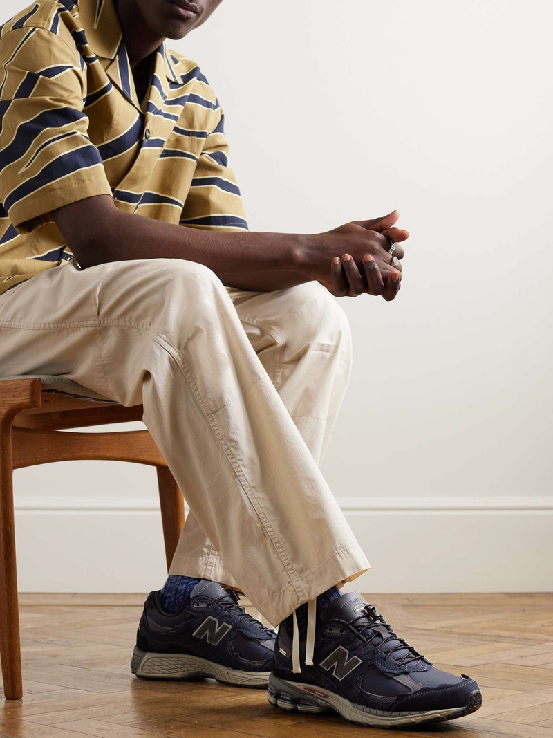 New Balance 2002RD Protection Pack Leather-Trimmed Nubuck and Ripstop Sneakers outlook