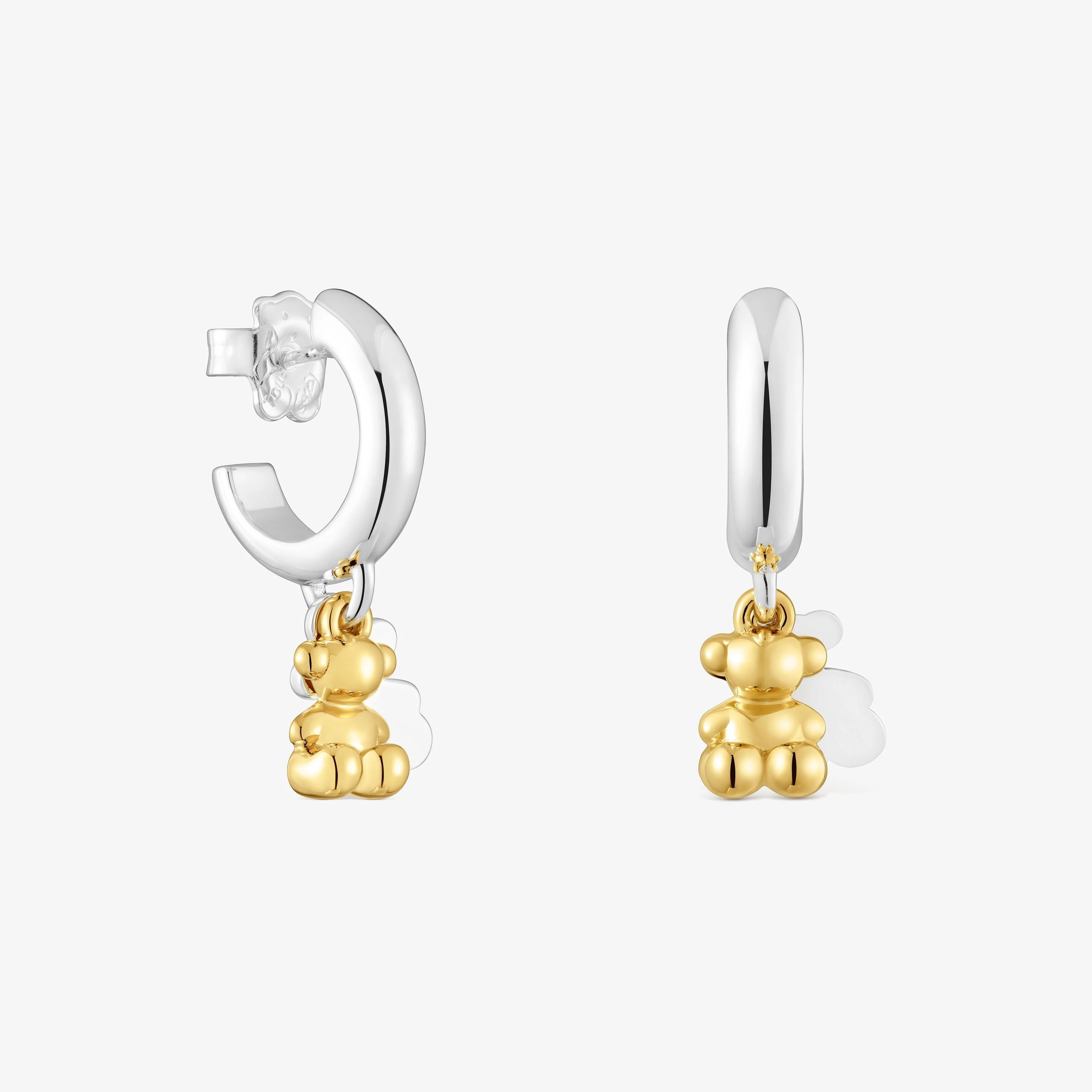 Two-tone double-bear Hoop earrings Bold Bear - 1