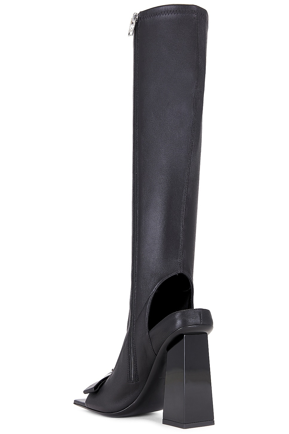 Heeled Open-toe Riding Boot - 3