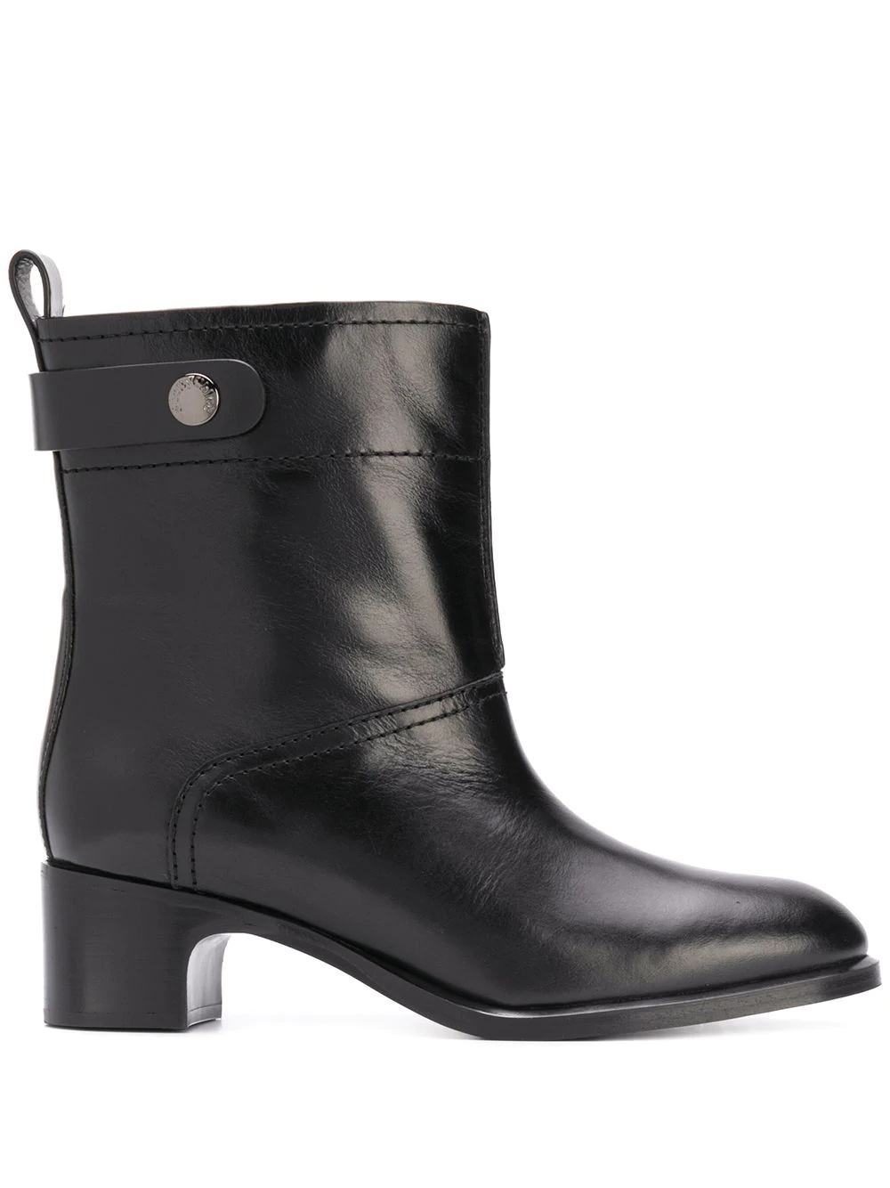 wide leather ankle boots - 1