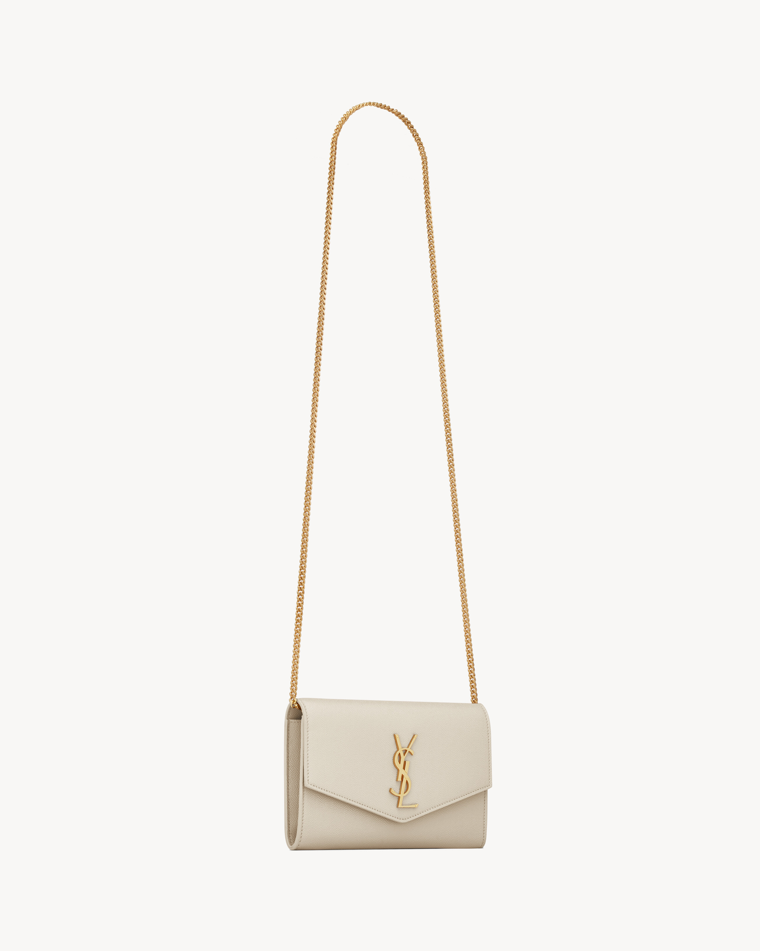 UPTOWN CHAIN WALLET IN GRAIN DE POUDRE EMBOSSED LEATHER - 6