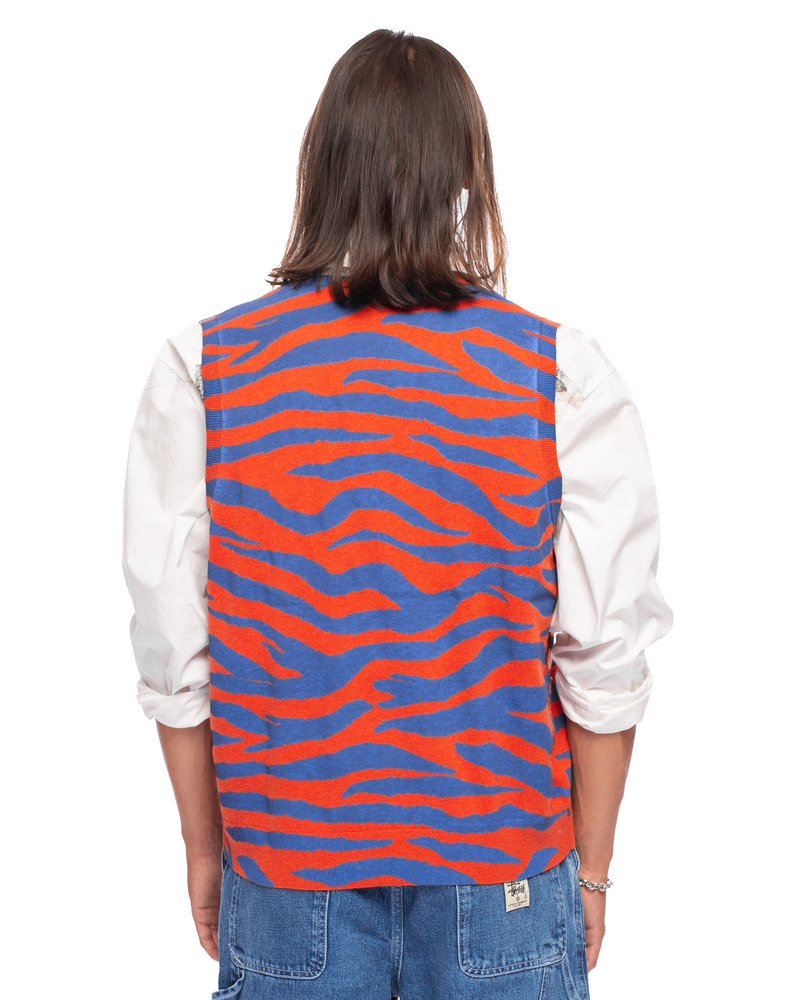 Stussy Tiger Printed Sweater Vest W - Mustard