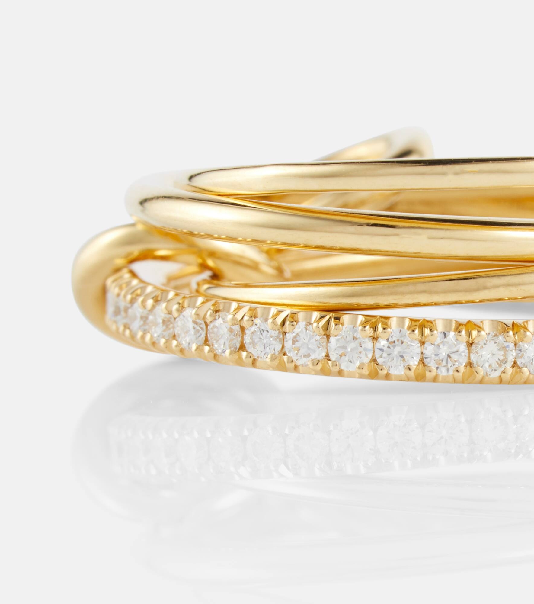 Pisces Pavé 18kt gold ring with diamonds - 6